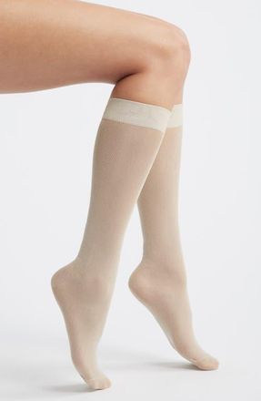High Heel Jungle Glitterati Metallic Knee High Socks in Khaki at Nordstrom
