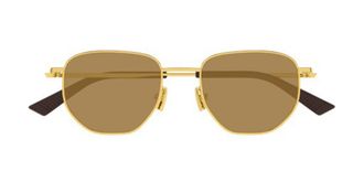 Bottega Veneta BV1301S 007 Mens Sunglasses Gold Size 52