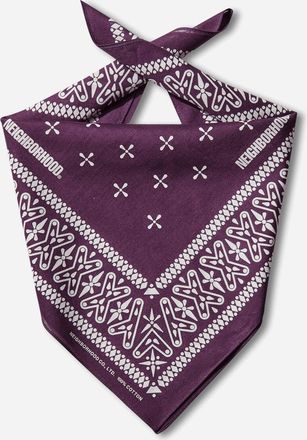Neighborhood Cross Pattern Bandana Purple
