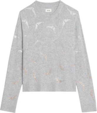 Zadig&Voltaire Markuz Jumper - Dames - Cashmere truien - Grijs - XS - Wol - Truien & Vesten