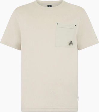 Moose Knuckles Mens Dalon T-Shirt Cream - Size: 38