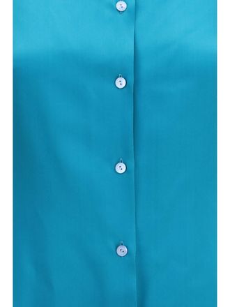 Gucci Womens Shirt Silk Satin Twilight Sea