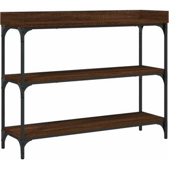 vidaXL Vidaxl - Mesa Consola Con Estantes Roble Marr&oacute;n 100x30x80 Cm