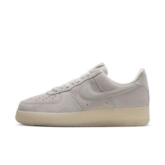 Nike Womens Air Force 1 07 Suede Shoes in White | IQ0136-100