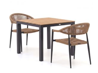 Manifesto Furniture Manifesto Belpasso/Fidenza 90cm dining tuinset 3-delig stapelbaar