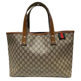 Gucci Pre-owned Tote Bags, female, Brown, Size: ONE SIZE Pre-owned GG Supreme Tote Bag