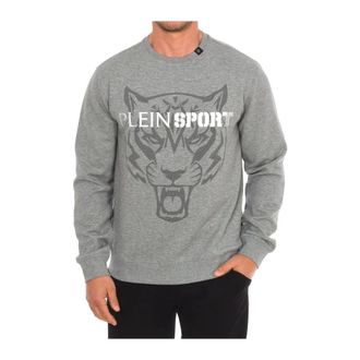 Plein Sport Heren, Sweatshirts & Hoodies, Grijs, Maat: S Katoen