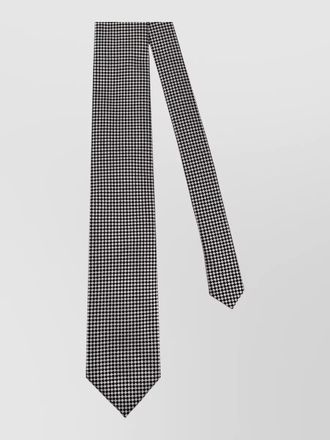 Tom Ford silk tie houndstooth micro pattern pointed tip