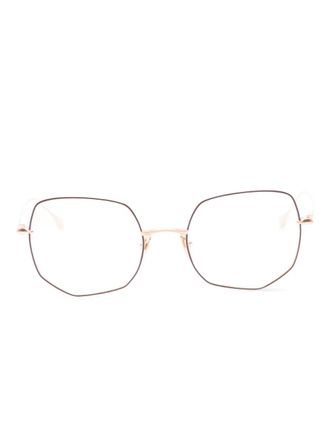 Dita Eyewear Marea geometric glasses - unisex - Acetate - 53 - Brown