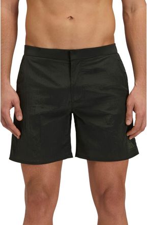 Sundek Back Elastic Waist Swim Trunks in Pine at Nordstrom, Size Medium