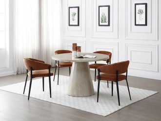 Pascal Morabito Tavolo da pranzo 4 persone in MDF Effetto travertino Beige - LARIOZA di PASCAL MORABITO