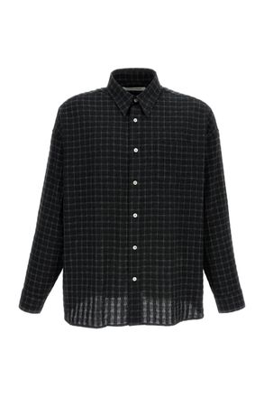 Sunflower Long-Sleeved Cotton-Blend Seersucker Shirt with Patch Pocket