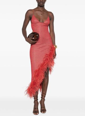 Os&eacute;ree Lumiere Plumage Asymetrical Dress