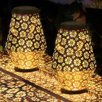 OEM Farol Solar De Jard&iacute;n, 2 Piezas, Para Exteriores, Colgante De Energ&iacute;a, Para Jard&iacute;n, Patio, Terraza, Mesa, Fiesta, Decoraci&oacute;n Oriental Festiva Del Hoga