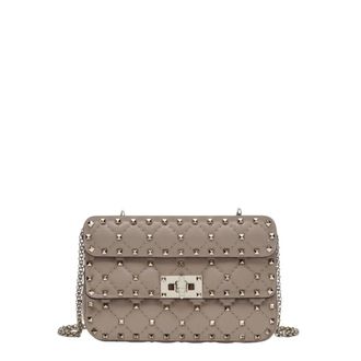 Valentino Garavani Tassen, Dames, Roze, ONE Size, Leer, Small Nappa Rockstud Spike Bag