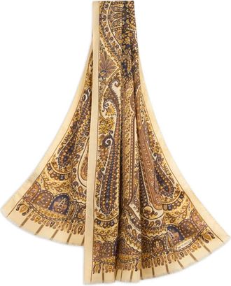 Etro Sciarpa con frange e stampa paisley - Toni neutri