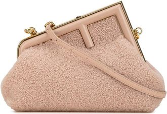 Fendi 2010-2024 Small Shearling Fendi First crossbody bag - Pink