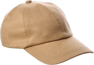 Brooks Brothers Leather-Trim Cashmere Baseball Cap