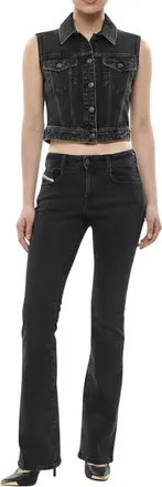 Diesel Black Slim Mid Rise Jeans