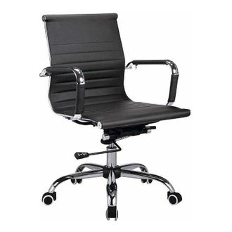 HERDASA Hispanohogar - Silla Despacho Giratoria Elevable Acabado Negro, 90-97cm(alto) 58cm(ancho) 64cm(largo)