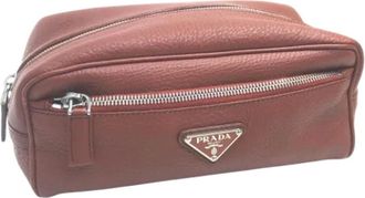 Prada Pre-owned Leather prada-bags - Dames - Vintage Tassen - Rood - ONE Size - Leer - Vintage