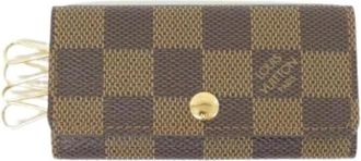 Louis Vuitton Pre-owned Accessories, female, Brown, Size: ONE SIZE Pre-owned Canvas Key Holder
