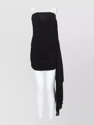Alexander Wang strapless draped dress asymmetric hem ruching