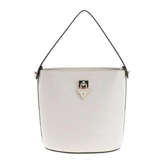 Guess Patsie Logo Bucket Bag - female - Guess - Bucket Bags - White - ONE SIZE - Bags