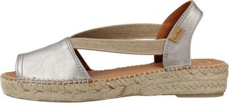 Toni Pons Etna Alpargata - Dames - Sandalen - Grijs - 39 EU - Leer - Schoenen