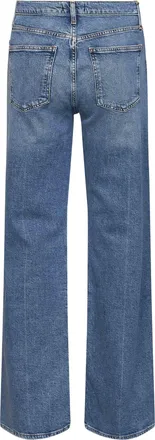 A Gold E Womens Jeans Harper Straight Light Blue Regenerative Cotton