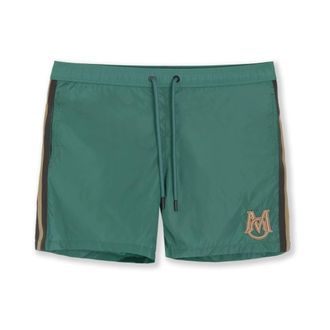 Moncler Green Swim Shorts with Drawstring Waistband