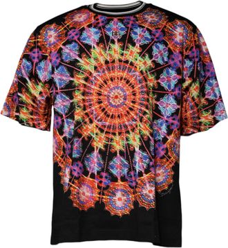 Dolce & Gabbana Multicolor Kaleidoscope Men Short Sleeves T-Shirt Cotton