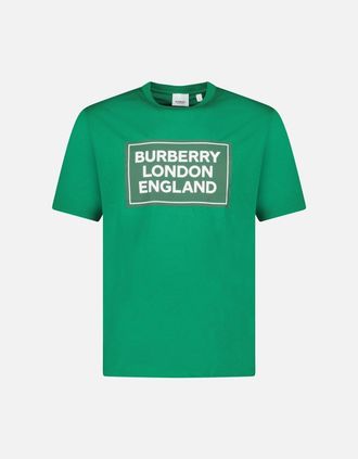 Burberry Mens Burberry London England Logo T-Shirt Green - Size: 36