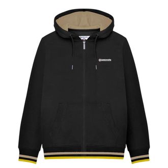 Lambretta Heren Full Zip Hoodie (Zwart/Kaas/Goud)