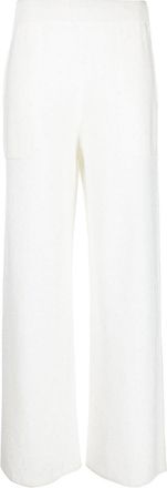 Fabiana Filippi knitted straight-leg trousers - women - Cotton/Linen/Flax/Polyester - 40 - White