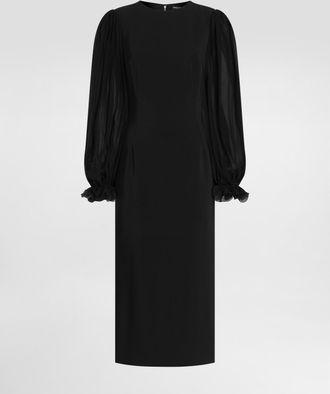 Dolce & Gabbana Structured Cady Dress - Woman Black Viscose 38