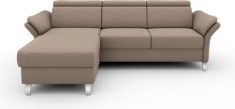 Sit&more Ecksofa »Vincenzo L-Form« inklusive Kopfteilverstellung, wahlweise mit Bettfunktion, Bettkasten