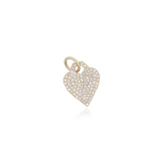 The Lovery Diamond Heart Padlock Charm 15mm