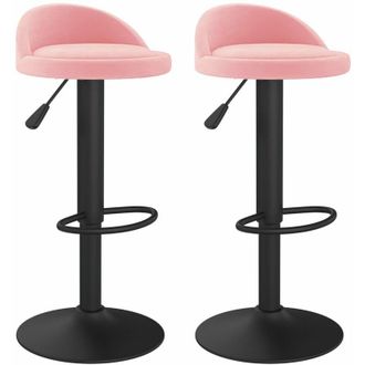 vidaXL Taburetes De Cocina 2 Unidades Terciopelo Rosa Vidaxl