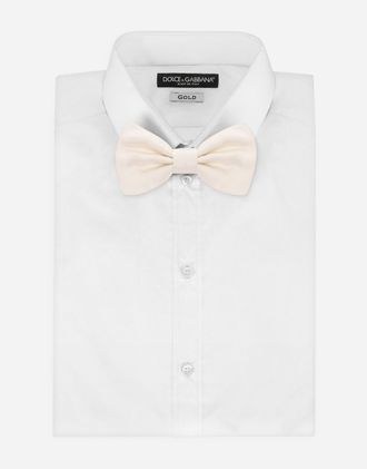 Dolce & Gabbana Silk Bow Tie - Man Ties And Pocket Squares White Fabric Onesize
