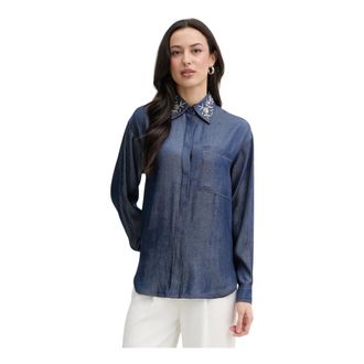 Liu Jo Dames, Blouses & Shirts, Blauw, Maat: M Denim