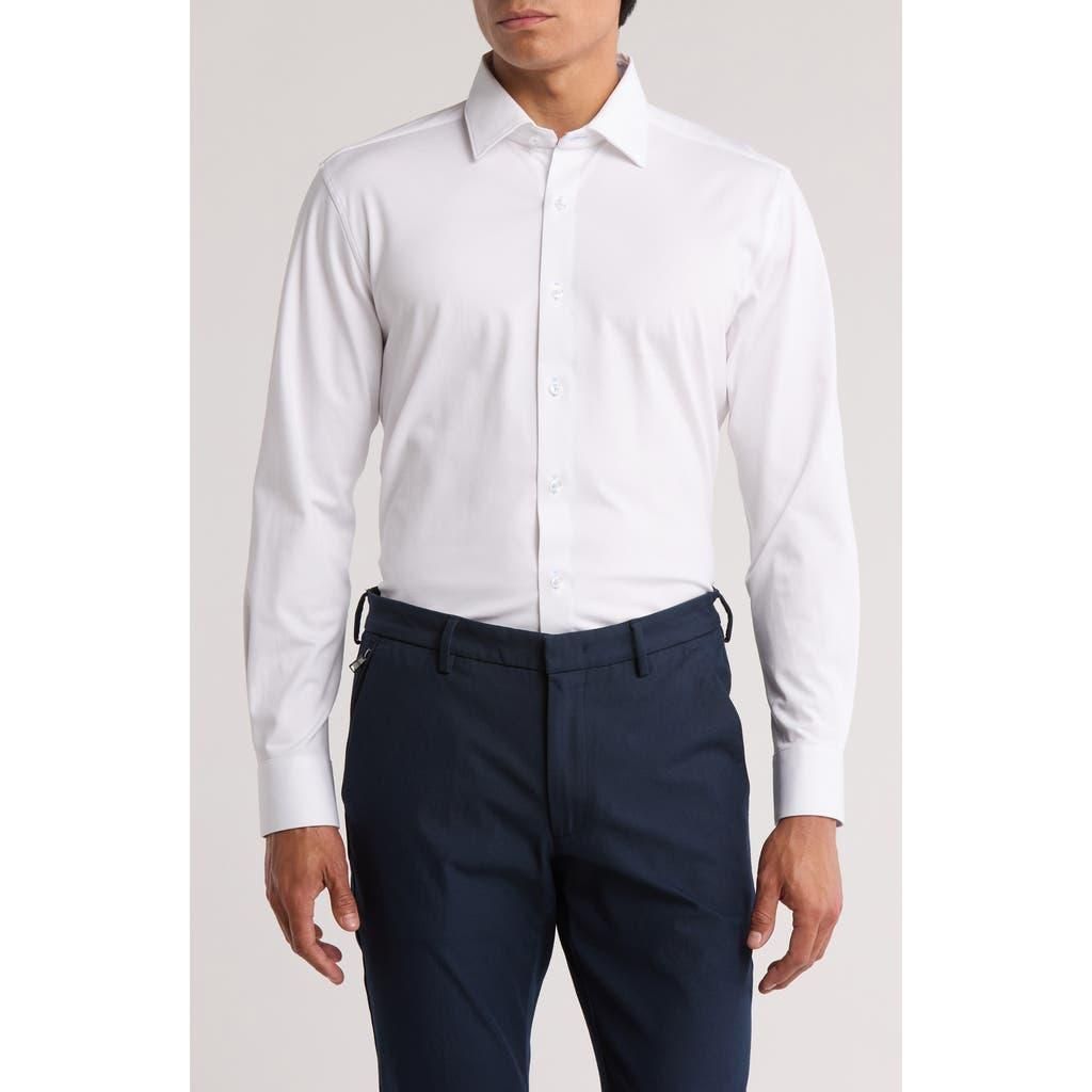 levinas dress shirts LEVINAS Tailored Fit Solid Cotton Dress Shirt in Navy at Nordstrom Rack, Size Xxx-Large