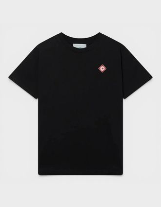 Casablanca Mens Diamond Logo Patch T-Shirt Black - Size: 38