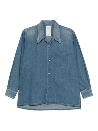 Kuro chest-pocket denim shirt - Black