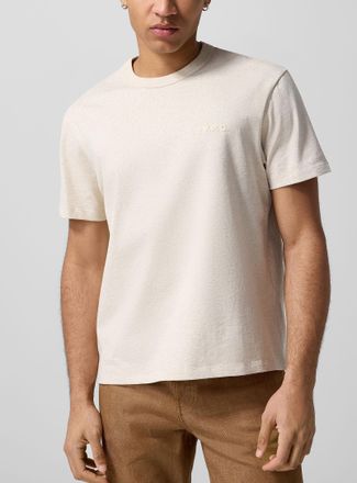 A.P.C. Mens Inverted logo heathered T-shirt