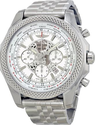 Breitling Pre-owned Breitling Transocean Chronograph Automatic White Dial Mens Watch AB0521U0-A755 - 990A