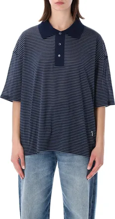 Ami Ami De Coeur Striped Boxy Polo
