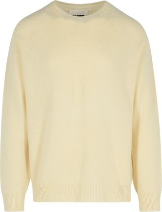 Jil Sander Ivory Virgin Wool Blend Sweater