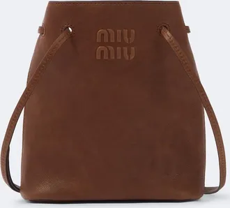 Miu Miu Mini leather bucket bag