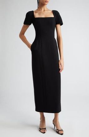A.L.C. Elvie Short Sleeve Sheath Dress in Black at Nordstrom Rack, Size 0